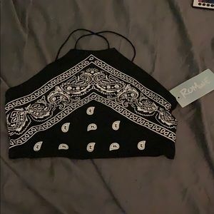 Black and white crop top